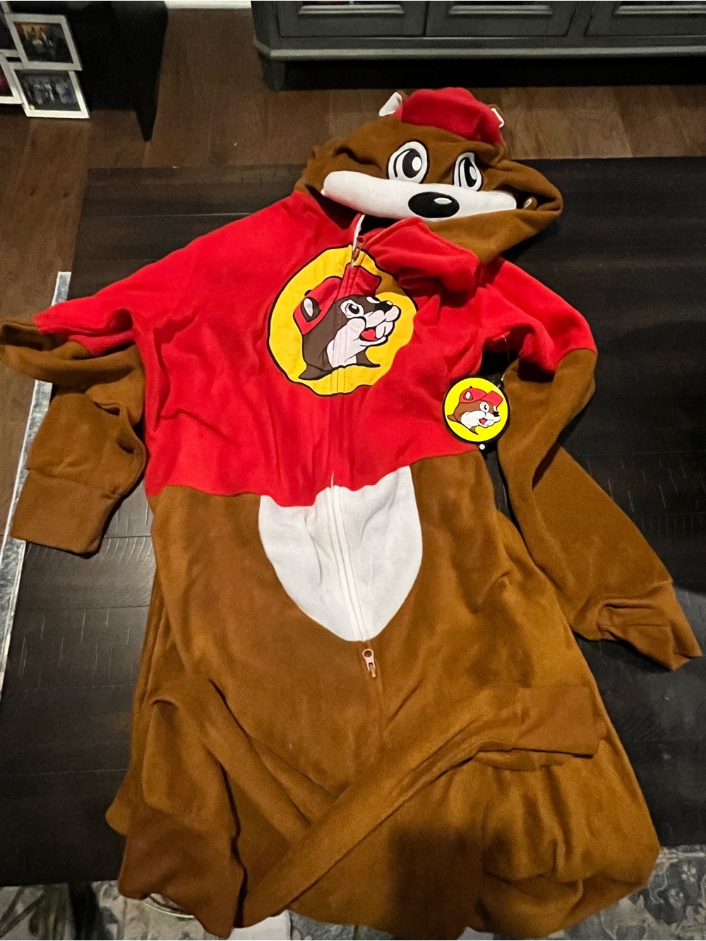 Plush fleece adult onesie from Buc-ee's Bucee Beaver s/m new SM Med